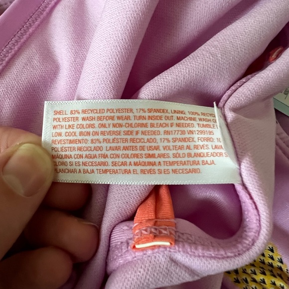 NWT Cat & Jack (Target) purple “Aloha” two-piece swimsuit in girls’ size 6/6X - Picture 6 of 6